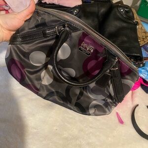 Coach Black and Purple Shoulder Bag